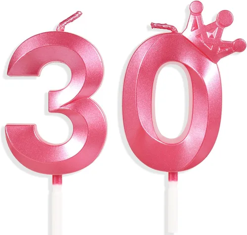 Vista 28 de Velas de cumpleaños número 10 para pastel, velas de oro rosa número 10 con corona, diseño 3D, decoración de pastel de cumpleaños para niñas