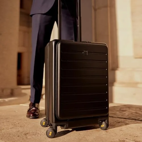 Vista 7 de LEVEL8 Road Runner - Maleta de mano con compartimento, maleta ligera de 20 pulgadas con ruedas aprobada por aerolíneas, equipaje a cuadros