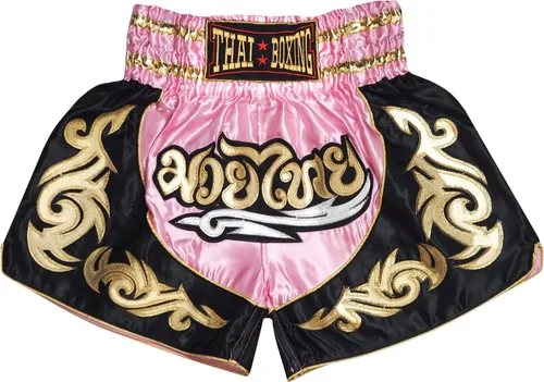 Vista 2 de Pantalones cortos de Muay Thai para niños (4 años a 10 años), boxeo, kickboxing, artes marciales mixtas para niños y niñas