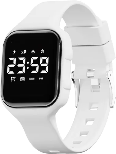 Vista 11 de GOLDEN HOUR Relojes deportivos digitales para niños con rastreador de fitness, reloj despertador, cronómetro, sin aplicación, regalos de cumpleaños
