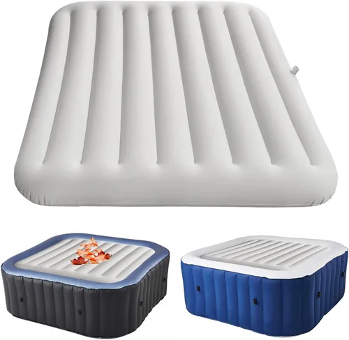 Vista 14 de Cubierta Inflable para Jacuzzi Tapa de Ahorro de Energía para Jacuzzi al Aire Libre, Cubierta Protectora Resistente al Viento e Impermeable