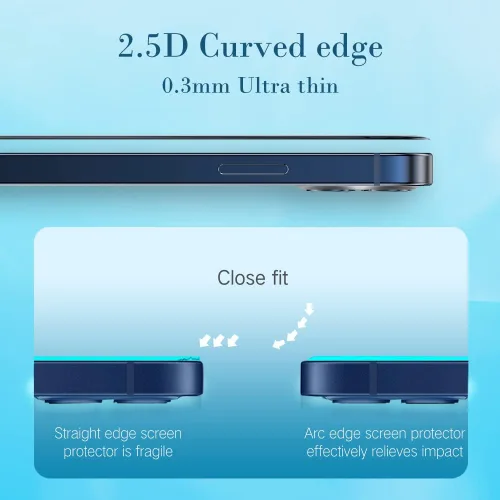 Vista 7 de PERFECTSIGHT - Protector de pantalla de privacidad compatible con iPhone 15 Pro de 6.1 pulgadas, antiluz azul, antiespía, HD, transparente, sin
