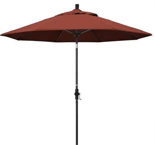 Vista 21 de California Umbrella GSCUF908117-5410 - Sombrilla redonda de 9 pies con poste de aluminio y varillas de fibra de vidrio para patio, 9 pies