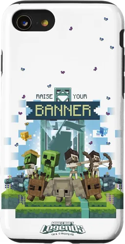 Vista 23 de Minecraft Legends Raise Your Banner Mobs Group Shot - Carcasa para iPhone 17