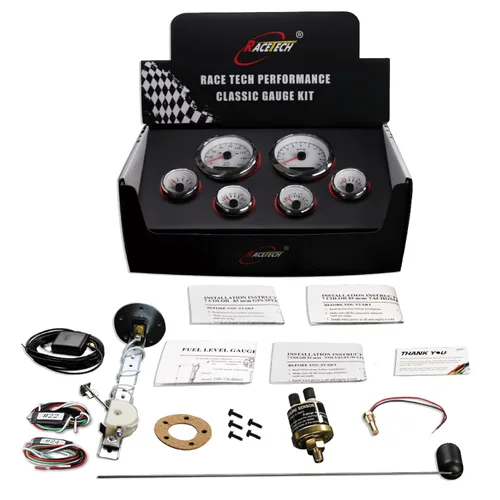 Vista 8 de RACETECH Juego de 6 Instrumentos – Velocímetro GPS de 85mm (3-3/8") 256 km/h Indicadores & Tacómetro 10000 RPM – Calibres de 52mm (2-1/16") de 90°