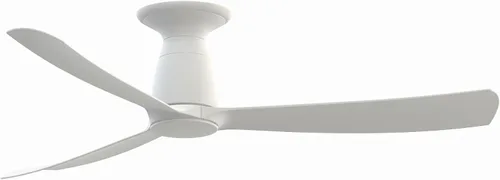 Vista 9 de Fanimation Kute 52 inch Flush Indoor/Outdoor Ceiling Fan - Antique Graphite with Light Oak blades