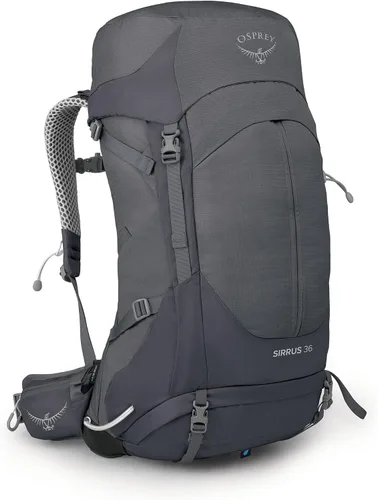 Vista 33 de Osprey Sirrus 24L Mochila de Senderismo para Mujeres - Mochila de Día Ajustable con Cubierta Impermeable para Lluvia y Bolsillos para Botellas, Gris