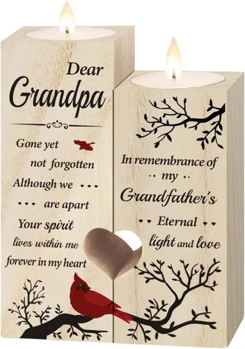 Vista 8 de Regalos conmemorativos – Candelabros conmemorativos para la pérdida del hermano – Regalo de condolencia por pérdida de hermano, regalo de duelo por