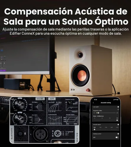 Vista 4 de Edifier MR4.5 Monitor de estudio biamplificado, altavoces de estantería RMS Blanco