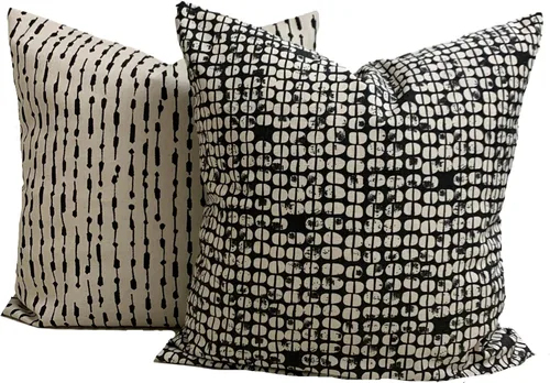 Vista 3 de Black Tan Pillow Covers, Black Throw Pillow Cover, Black Tan Throw Pillow Covers, Black Decorative Pillow Covers, 16x16, 20x20, 18x18, ALL SIZES