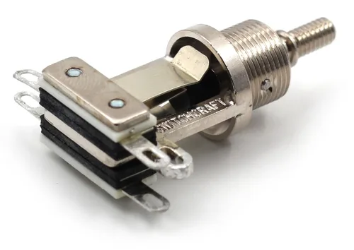Vista 4 de Switchcraft - Interruptor de palanca de 3 vías, recto corto con punta de interruptor ámbar genuina para guitarras eléctricas Les Paul
