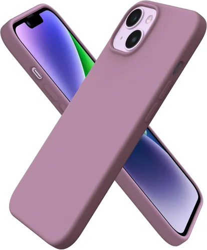 Vista 16 de ORNARTO Funda para iPhone 14 de 6.1 pulgadas, cubierta delgada de silicona Azul bebé