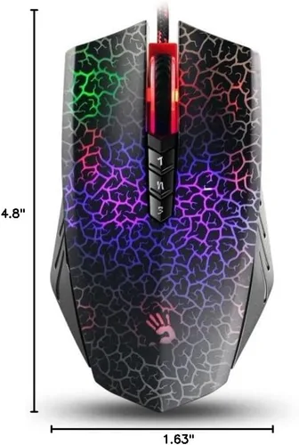 Vista 4 de Ratón Gaming Óptico Bloody con Light Strike (LK) y Scroll - Completamente Programable y Macros Avanzadas (A70 II)