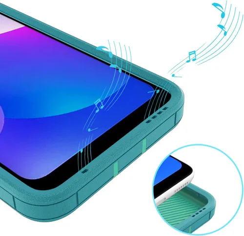 Vista 6 de Funda compatible con Samsung Galaxy S22 Ultra 5G, soporte magnético integrado, resistente híbrido de doble capa, a prueba de golpes, funda