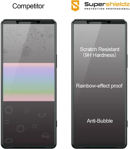 Vista 2 de Supershieldz Protector de pantalla de vidrio templado diseñado para Sony (Xperia 5 V), antiarañazos, sin burbujas