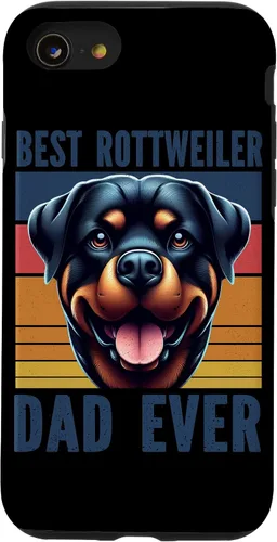 Vista 18 de Rottweiler Dad Rottie Father Dog Parent Father's Day Retro Case for iPhone 16