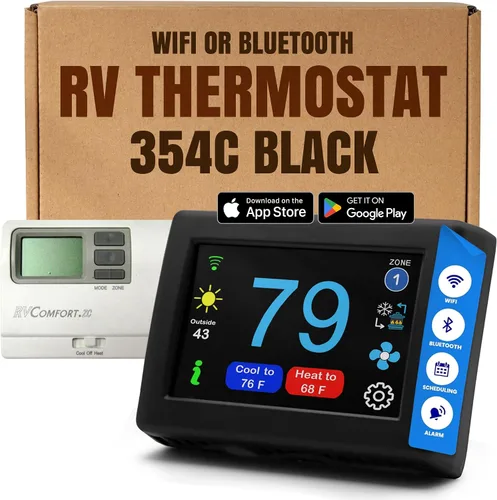 Vista 13 de MICRO-AIR EasyTouch - Termostato digital de repuesto para autocaravana, programable y confiable, habilitado para WiFi y Bluetooth, termostato