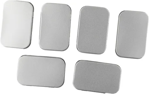 Vista 3 de Tin-Plated Steel Storage Boxes with Hinged Lids, Rectangular Metal Containers for Lip Balm, Candles, Cosmetics, Herbs, Nail Art, and Travel