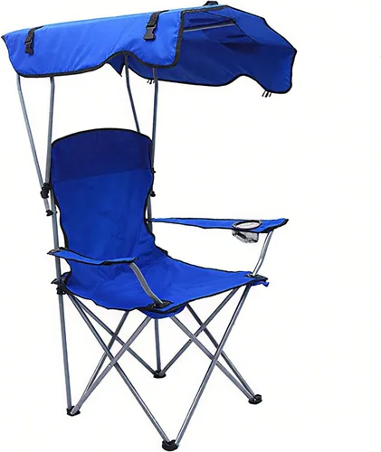 Vista 13 de Silla de pesca con toldo Silla de playa Silla de camping portátil plegable negro 50 * 50 * 90/47.2 in