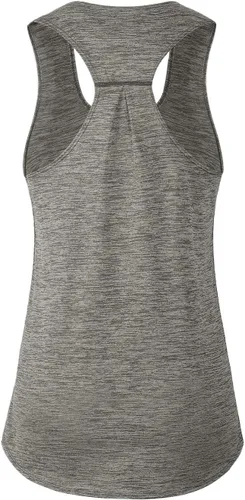 Vista 3 de YAKER Athletic Yoga Tops para mujer Racerback Running Tank Top Gym Ejercicio Camisas