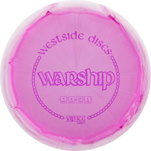Vista 3 de D·D DYNAMIC DISCS Westside VIP Ice Orbit Warship Disco de golf de rango medio, los colores variarán