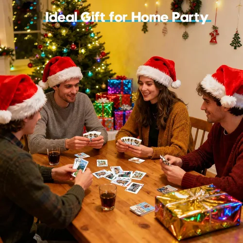 Vista 4 de Cartas de juego personalizadas, cartas estándar personalizadas con imagen de ambos lados, crea tus propias cartas divertidas para fiestas, regalos