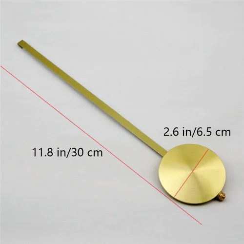 Vista 2 de 1 mecanismo de movimiento de péndulo de reloj dorado, pieza de reparación de repuesto tradicional (dorado)