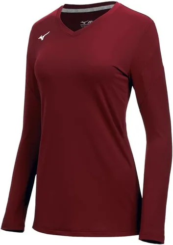 Vista 6 de Mizuno Womens Balboa 6 Long Sleeve Volleyball Jersey Negro