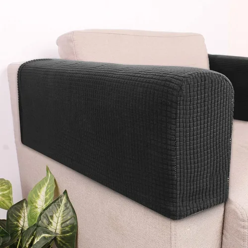 Vista 2 de Sewroro Fundas elásticas para reposabrazos de sofá, protectores de brazo de silla, lavables, universales, funda de brazo para oficina en casa