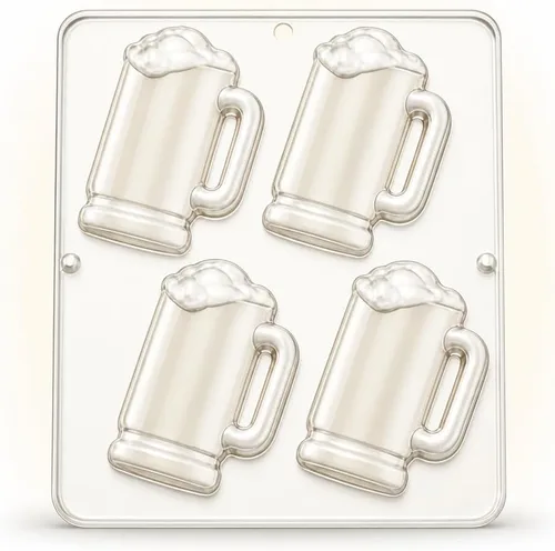 Vista 4 de Taza de cerveza Molde de caramelo de chocolate mediano 1236 con 4 cavidades