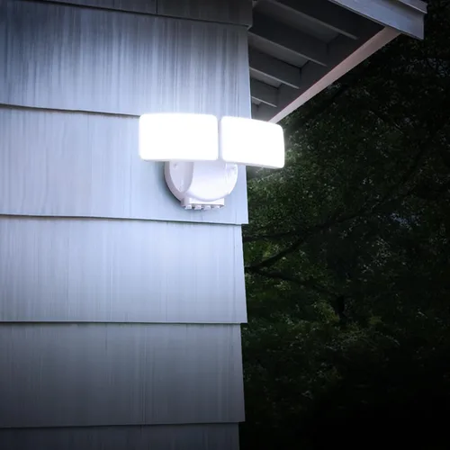 Vista 9 de Feit Electric Luz de inundación LED con sensor de movimiento, luz de seguridad de doble cabezal de 2000 lúmenes, 5CCT (2700K-6500K), luz al aire