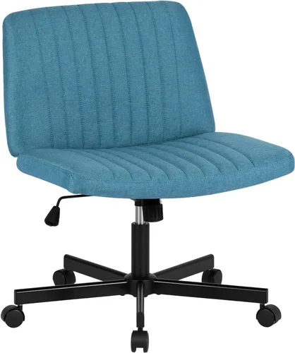 Vista 17 de PayLessHere Silla cruzada con ruedas Rosa Silla de escritorio sin brazos