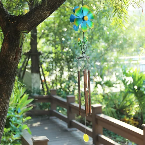 Vista 7 de Taman Campanas de Viento para Exteriores - Campana de Viento Giratoria Decorativa de 33" Memorial Simpática Regalo para Madre para Hogar, Exterior