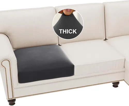 Vista 60 de H.VERSAILTEX Fundas de cojín de vellón para sofá, fundas elásticas para sillas de sala de estar, fundas de sofá modular, tela cómoda y duradera