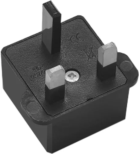 Vista 6 de (Negro-2 piezas) US/EU a UK Enchufes Adaptador de enchufe UE a Reino Unido Enchufes convertidor de corriente Enchufes de 2 pines Enchufe de EE.UU. a