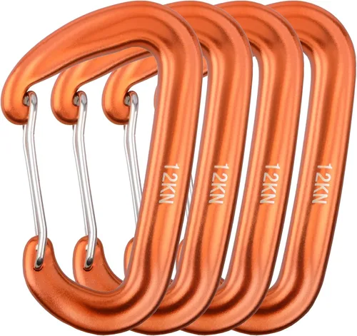 Vista 17 de TRIWONDER Mosquetones de alta resistencia 12kN 25kN Mosquetones pequeños para llaves de hamaca arnés de correa de perro camping senderismo