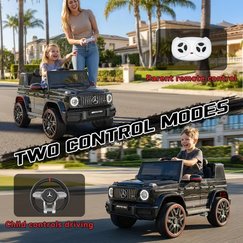 Vista 3 de Mercedes-Benz G63 - Coche eléctrico para niños, 12 V, con control remoto Negro