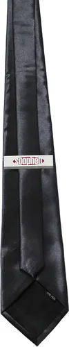 Vista 32 de Soophen corbata para hombre 3.75 pulgadas de color sólido