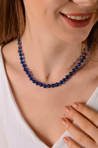 Vista 41 de Collar de ámbar para mujer con cierre de plata chapada en oro de 18 quilates, 19 pulgadas con extensor de 2 pulgadas, hecho a mano con cuentas