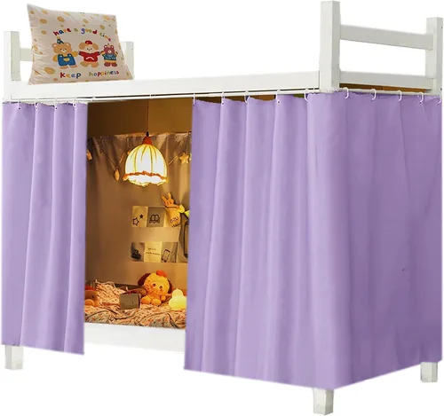 Vista 19 de Cortinas opacas para cama de privacidad con toldo grueso, mosquitero Mosquitera blanca 1aa