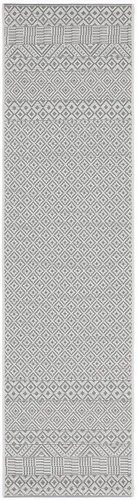 Vista 16 de SAFAVIEH Alfombra lavable para exteriores, colección Courtyard de 2.3 x 6.7 pies, beige y azul aguamarina, no desprende pelusa y es fácil