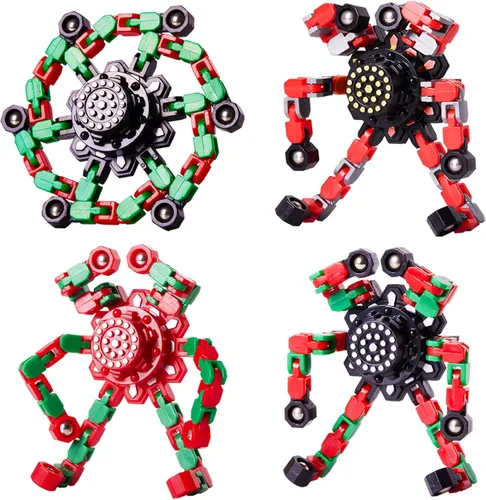 Vista 16 de Gokeey Regalos de Calcetín Navideño para Nietos Fidget Spinners Transformables para Niños y Adultos Alivio del Estrés Juguetes Sensoriales Fidget