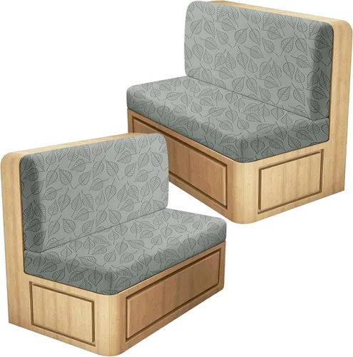 Vista 35 de ANARACHON Fundas de cojín elásticas con aspecto de cuero para caravana, fundas de cojín para asiento de cabina de caravana