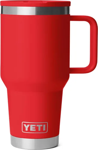 Vista 18 de YETI Rambler - Taza de viaje de 30 oz con tapa con pajita abatible - Acero inoxidable, aislada al vacío, a prueba de fugas, compatible con Negro