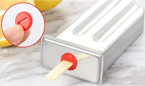 Vista 9 de Moldes de paletas de acero inoxidable, 6 moldes comerciales para paletas de acero inoxidable, hechos en casa, reutilizables, bricolaje, moldes