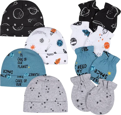 Vista 8 de Gerber Conjuntos unisex de gorro y manoplas para bebé
