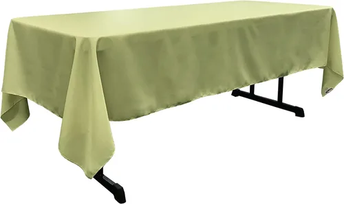 Vista 26 de LA Linen Mantel rectangular lavable de popelín de poliéster, resistente a las manchas y a las arrugas, cubierta de mesa 60x84, mantel de tela
