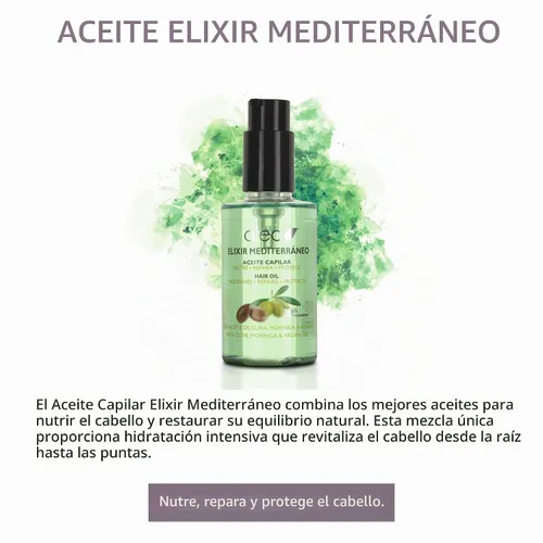 Vista 2 de ALEA - Aceite para el cabello - Elixir mediterráneo - 4.4 fl oz - Nutrie, repara y protege el cabello - Ayuda a reducir la apariencia de puntas