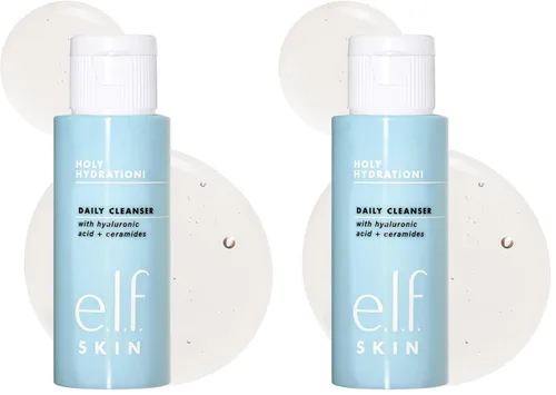 Vista 7 de e.l.f. SKIN Holy Hydration! Limpiador diario Mini, limpiador facial para eliminar el exceso de aceite, impurezas y maquillaje, fabricado con ácido