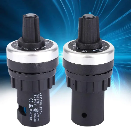 Vista 9 de Potenciómetro de montaje en panel 2K de 0.866 in para control de velocidad VFD Convertidor de frecuencia variable VSD ajustable 200 W Motor Drive
